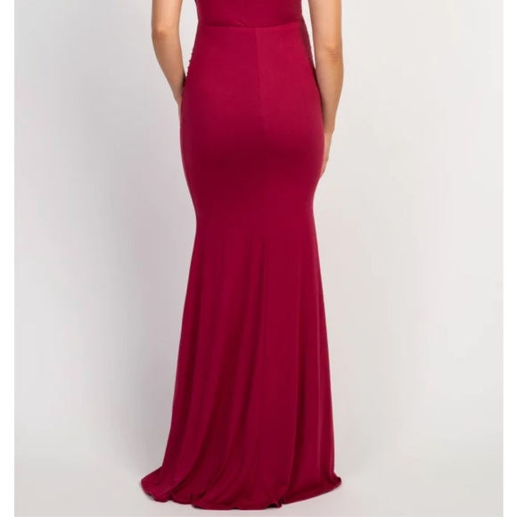 New Burgundy Maternity Dress - Picture 3 of 9